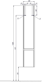 Акватон Шкаф пенал Капри 30 L белый – фотография-3